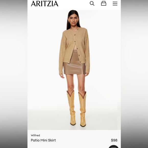 Aritzia Wilfred patio mini skirt NWOT - Picture 2 of 11